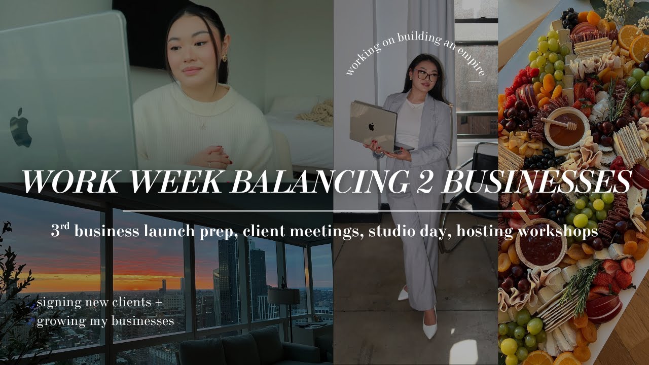 VLOG: productive work week balancing 2 (almost 3) businesses, client meetings, studio day, & more!