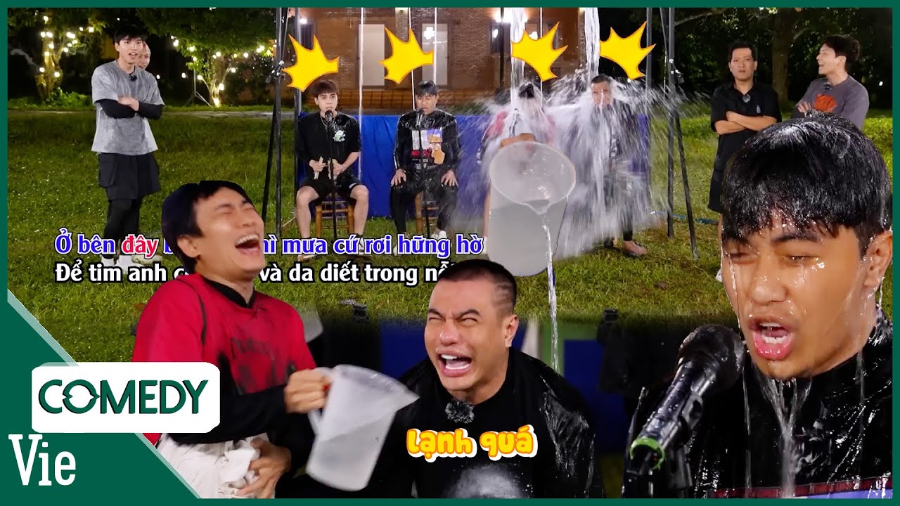 Thử thách Karaoke, Dương Lâm-Cris Phan bị tạt nước lạnh toàn thân, chú 6 hát bất chấp |2 Ngày 1 Đêm