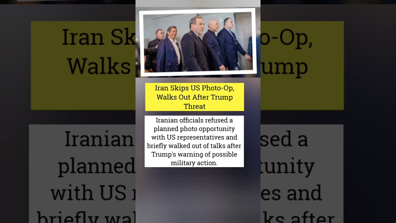 Iran Skips US Photo-Op, Walks Out After Trump Threat #shorts #breakingnews