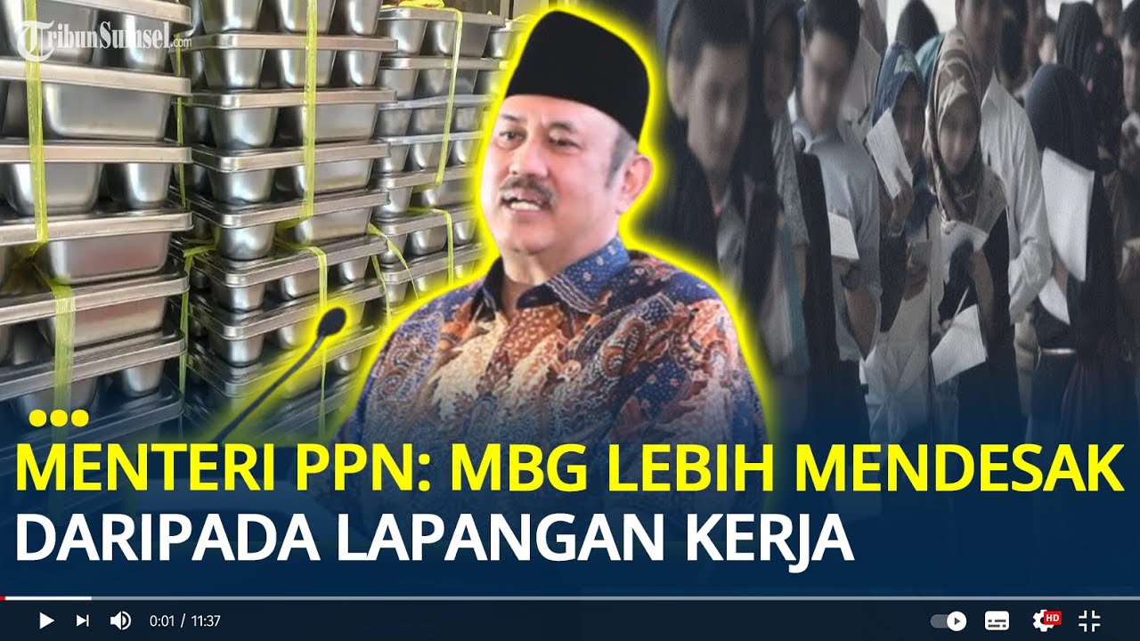Menteri PPN Rachmat Pambudy: MBG Lebih Mendesak daripada Lapangan Kerja
