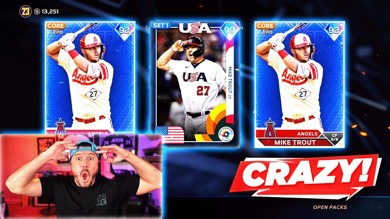 I PULLED MIKE TROUT TWICE *GREATEST PACK OPENING* EVER IN MLB THE SHOW 23