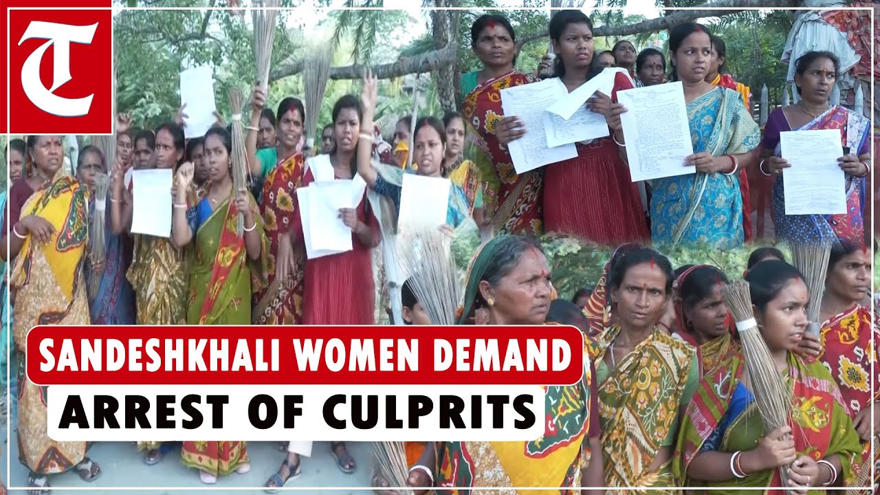 West Bengal: Protest in Sandeshkhali following recent assault on woman