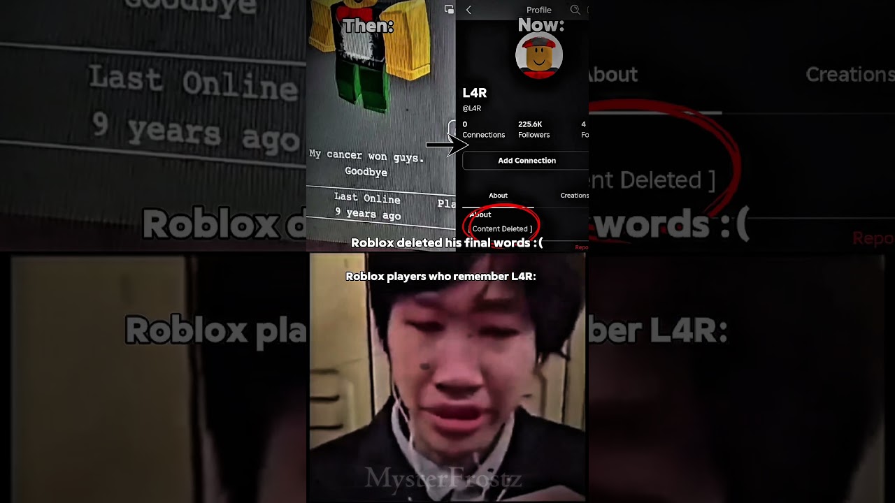 L4R's last message was deleted.. #roblox #sadedits #babifreitas #shorts