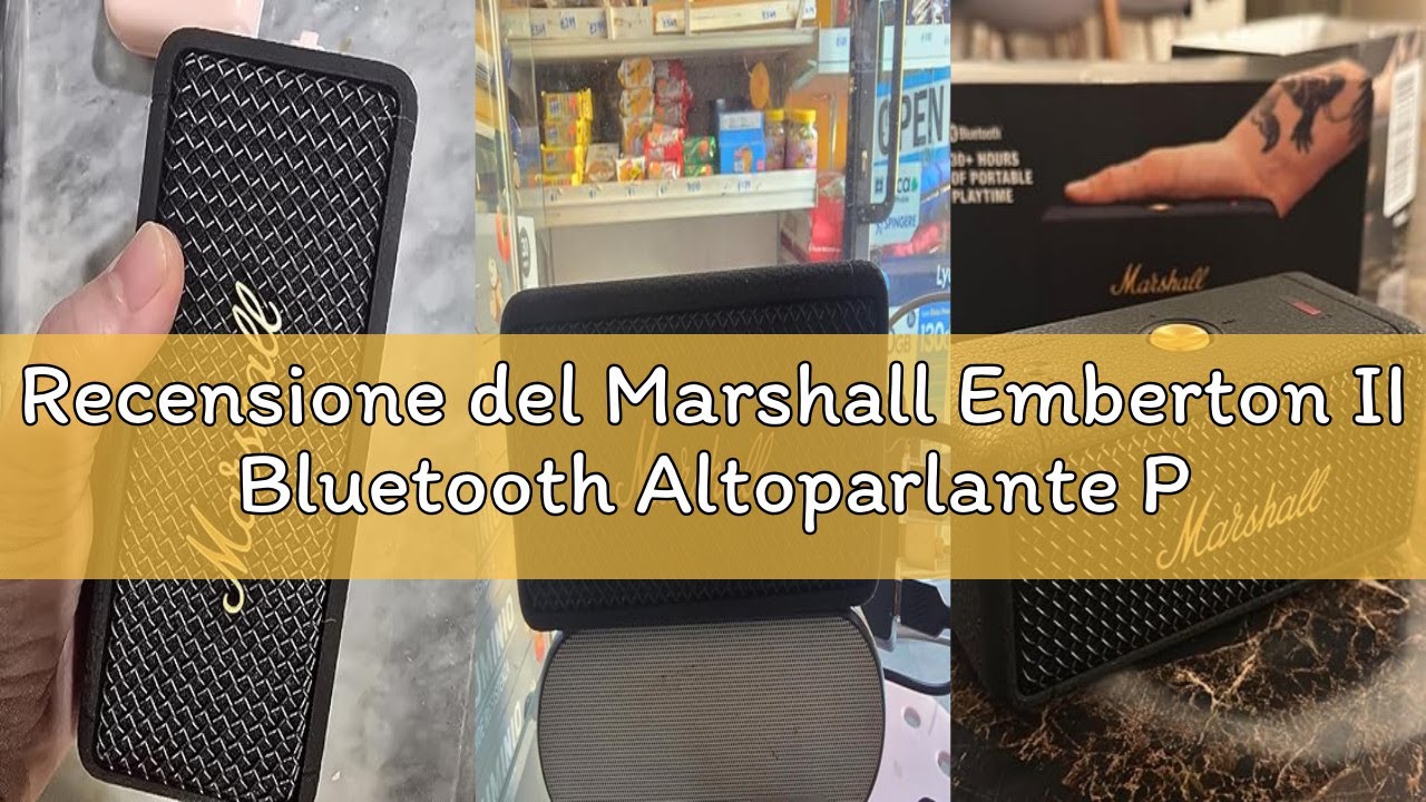 Recensione del Marshall Emberton II Bluetooth Altoparlante Portatile, Senza fili Casse, Suono a 360