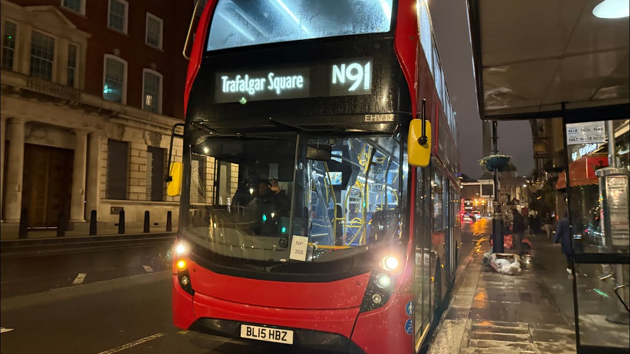 [700 SUBS SPECIAL/FRV/DIVERSION] GAL E400mmc route N91 [EHV12 BL15HBZ] Cockfosters- Trafalgar Square