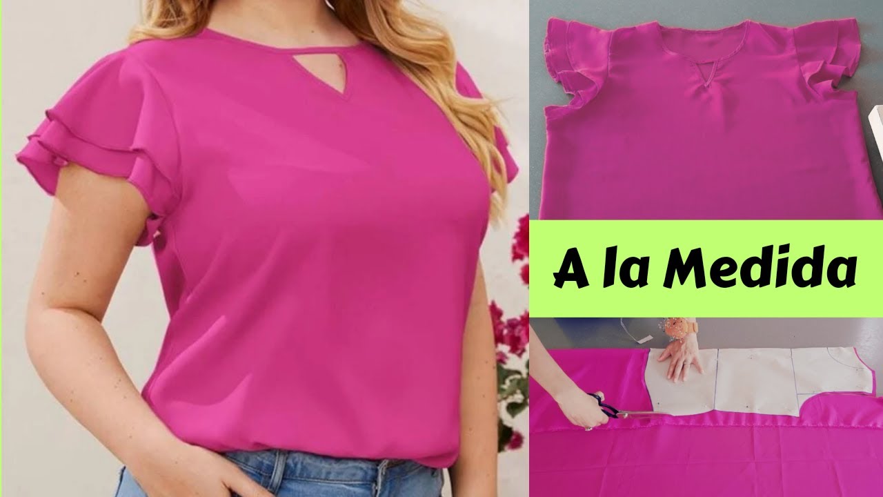 Blusa sin pinzas, para todas las tallas, fácil de hacer