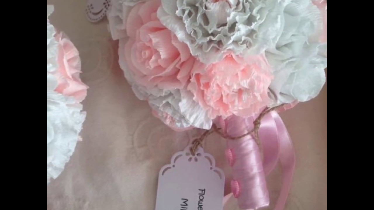 Italian crepe paper wedding flowers