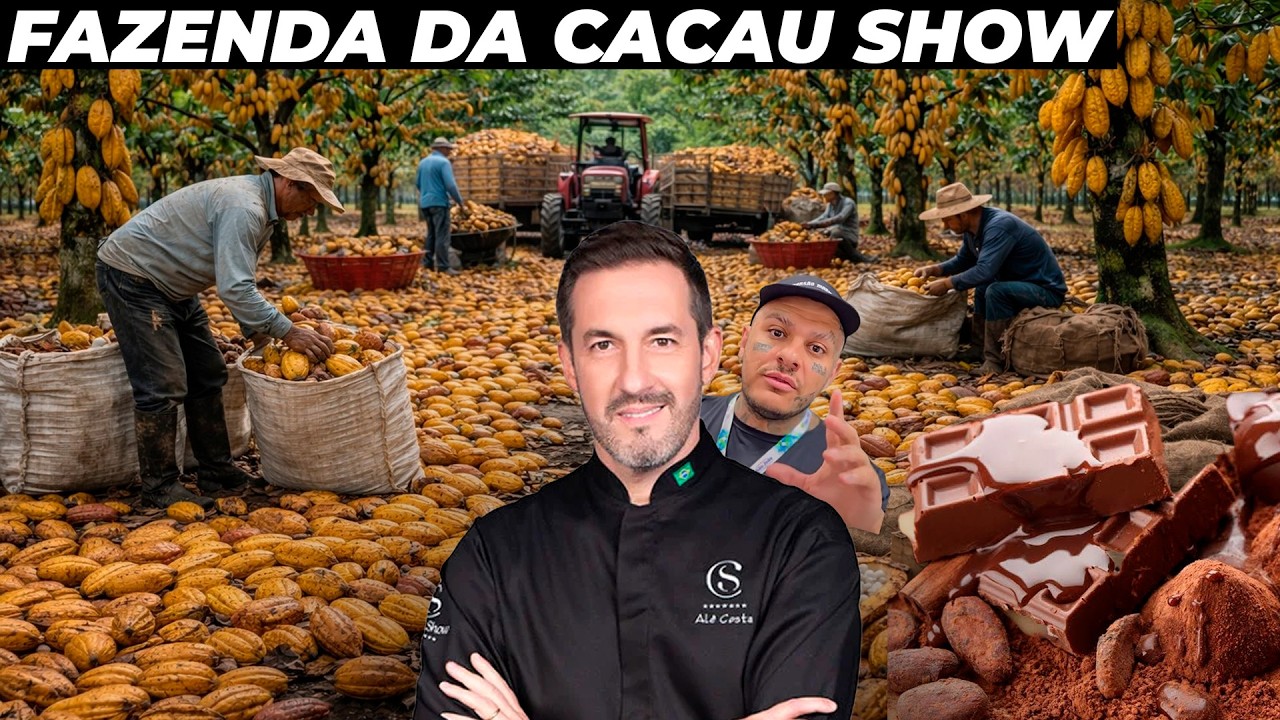 Conhe&ccedil;a a incr&iacute;vel fazenda de chocolate da Cacau Show!