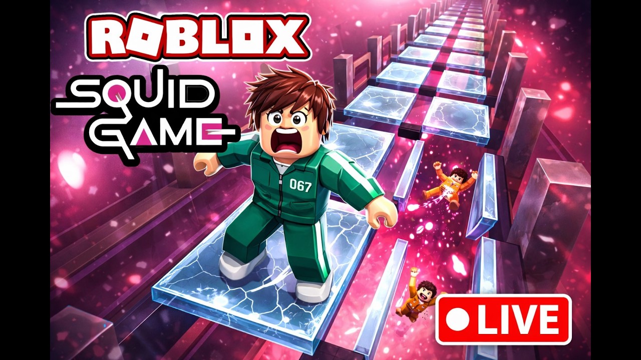 ONE WRONG STEP = GAME OVER 😱 Squid Game Glass Bridge Part 4 | Roblox LIVE #roblox #livestream
