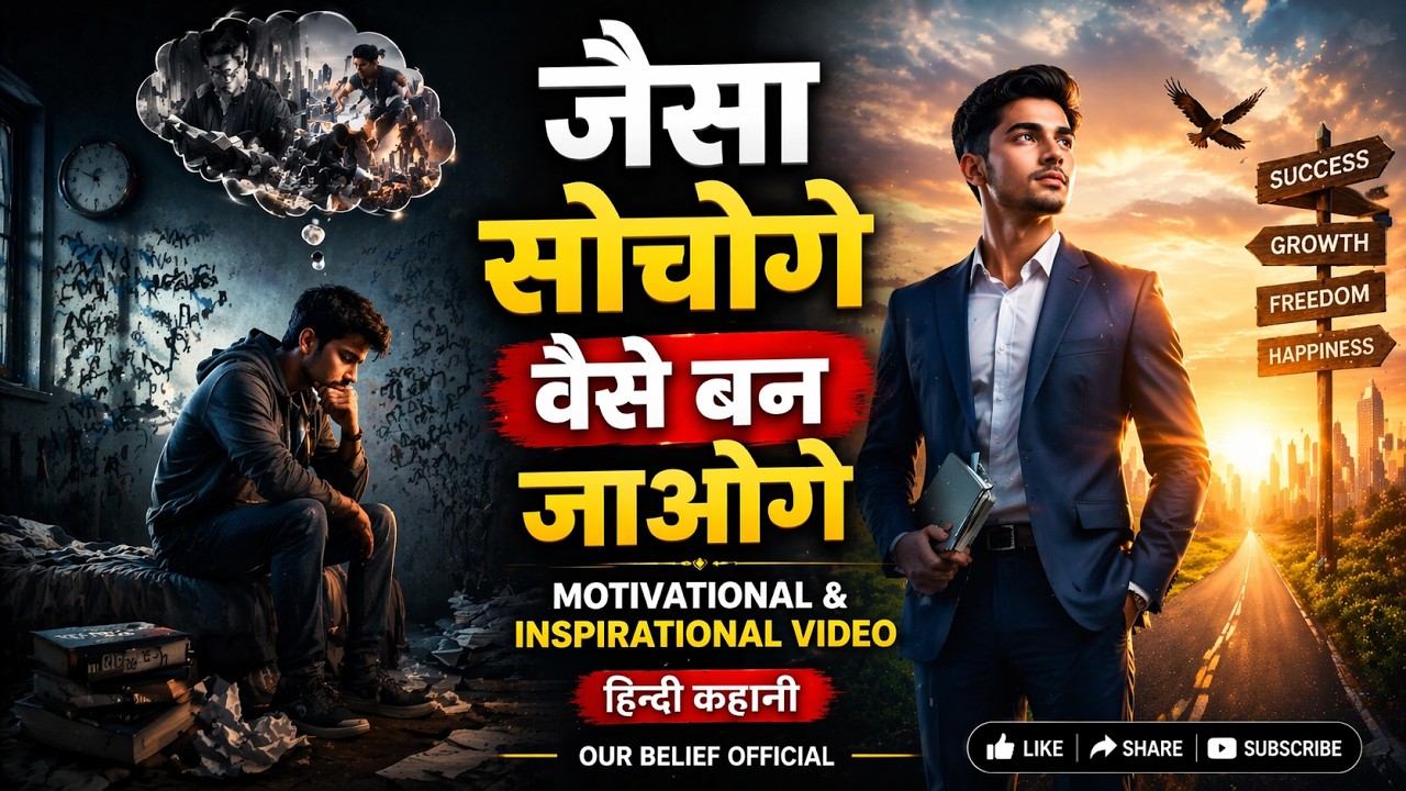 जैसा सोचोगे वैसे बन जाओगे |Motivational Video |Inspirational Video| Hindi Video |Our Belief Official