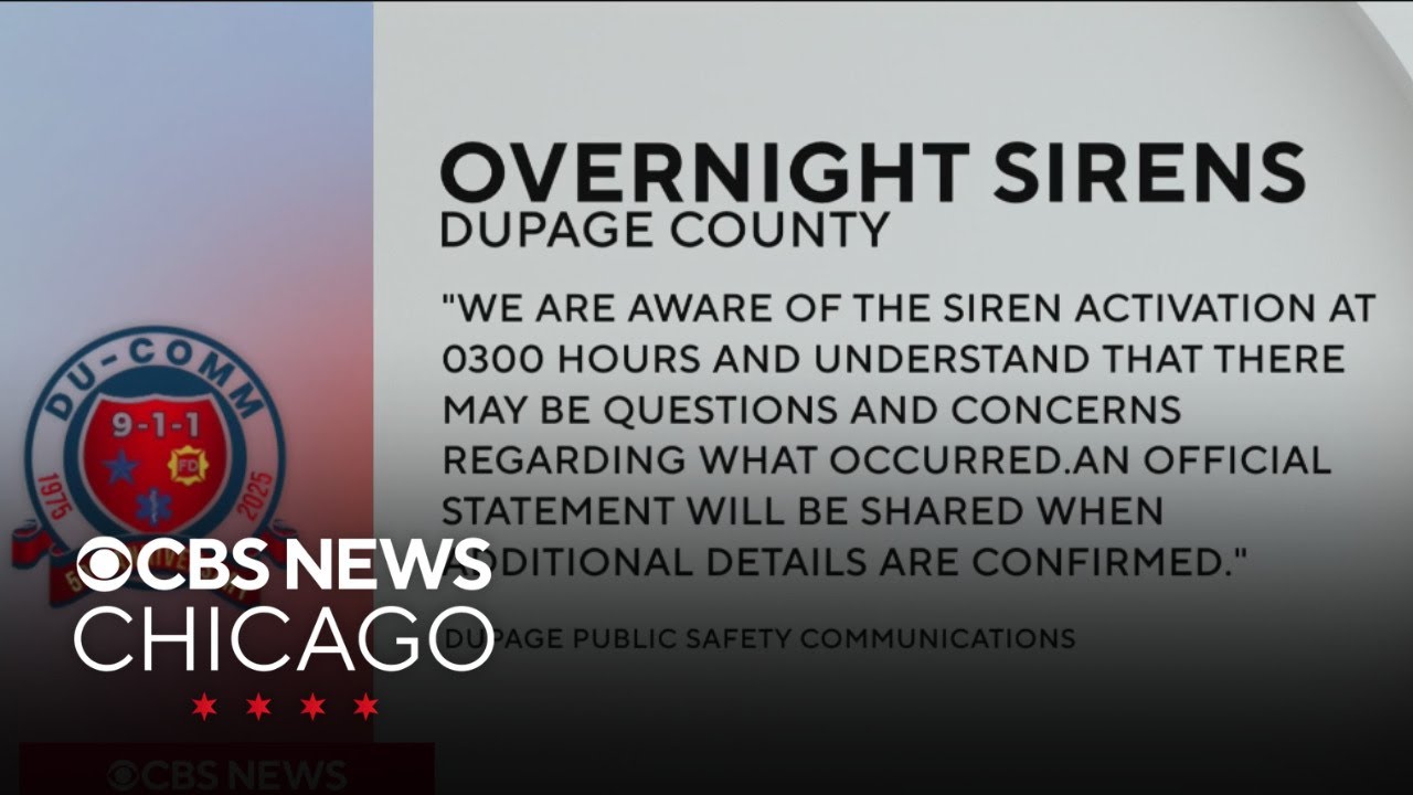 Some DuPage County residents woken up by accidental sirens