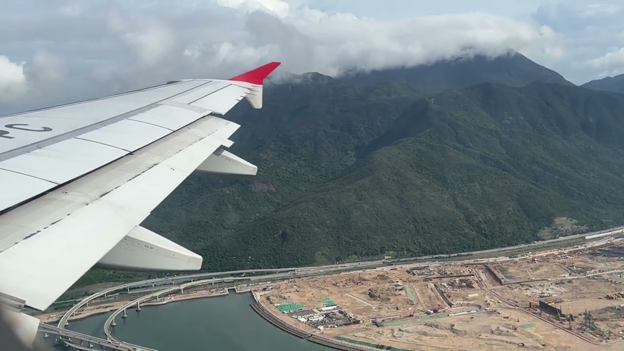 Hong Kong Airlines A320 Taking off from Hong Kong International Airport