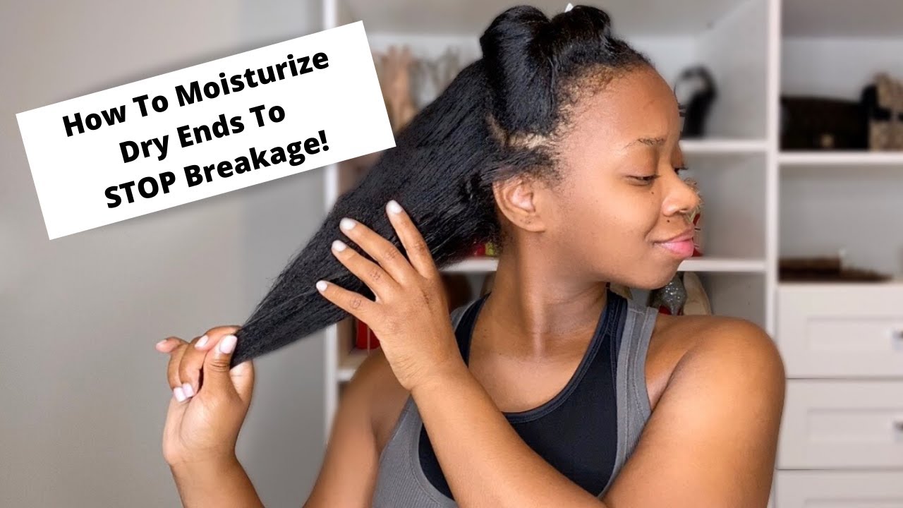How I Moisturize DRY Hair & Ends To Stop Breakage - Moisturize & Seal Routine