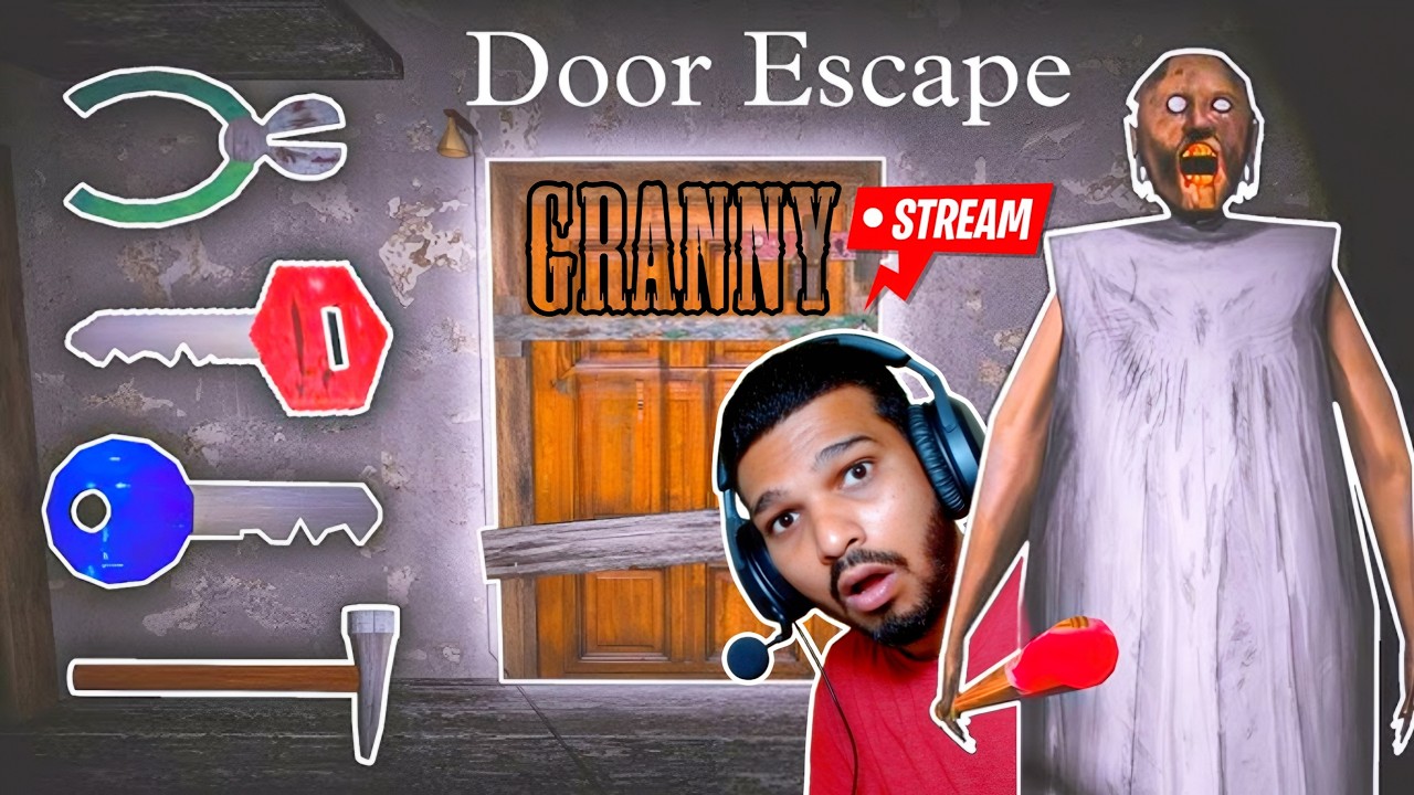 🔴GRANNY DOOR ESCAPE FAIL | GRANNY LIVE STREAM | FUNNY AND SCARY MOMENT
