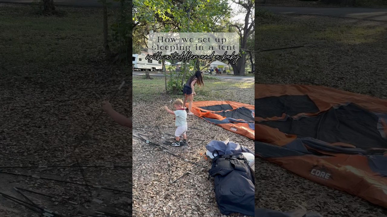How we tent camp with a toddler and a baby