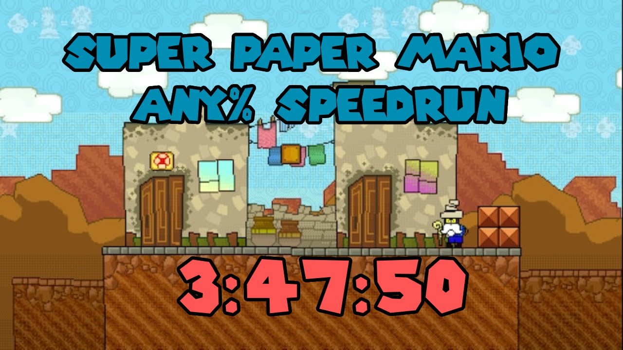 Super Paper Mario Any% Speedrun in 3:47:50 [World Record]