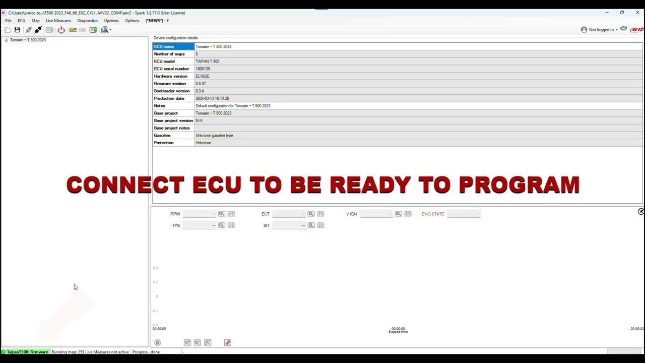 TOMASIN RACING - HOW TO UPLOAD MAPS ONTO YOUR AIM ECU WITH SPARK
