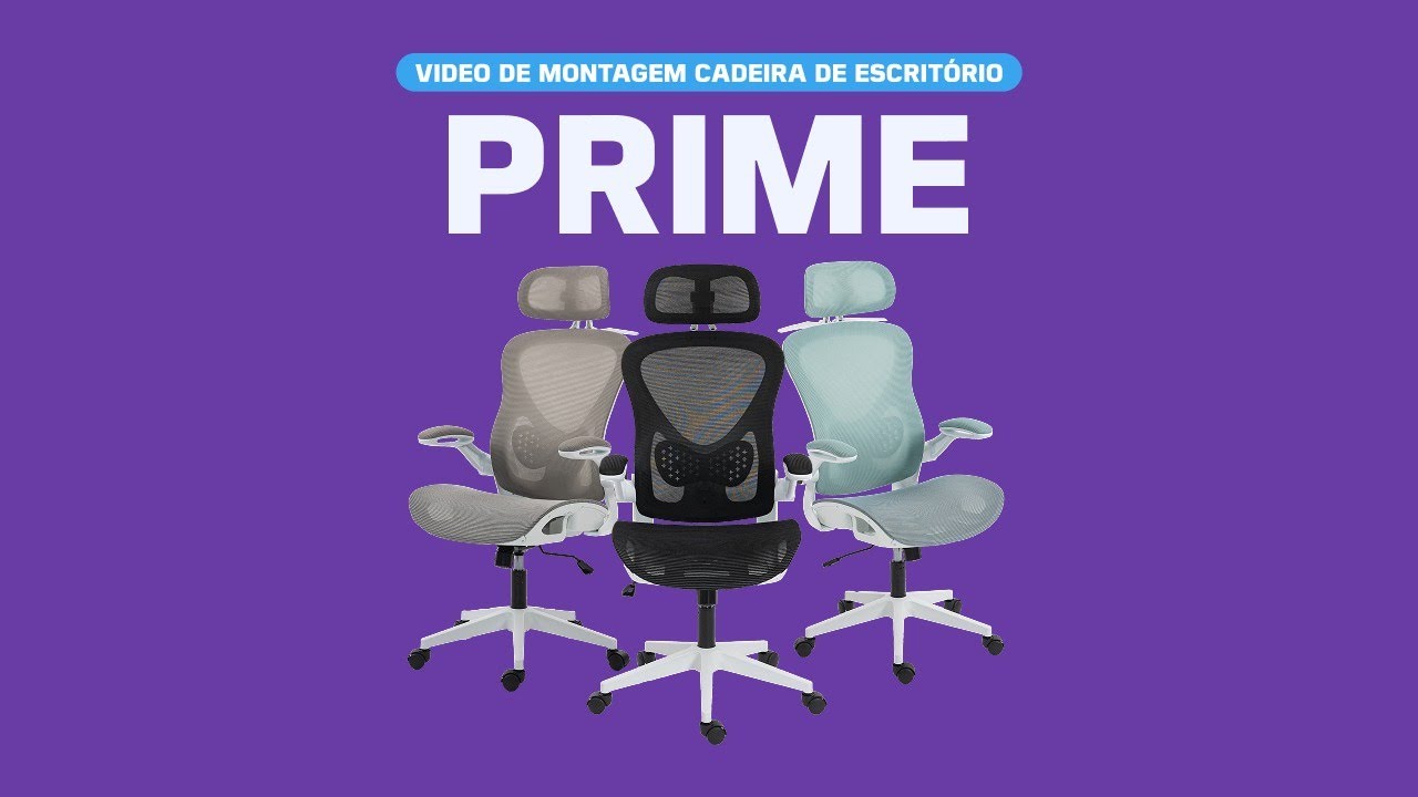 TUTORIAL DE MONTAGEM - Cadeira Escritório Cabide Ergonômica Tecido Respirável Apoio Lombar 150Kg