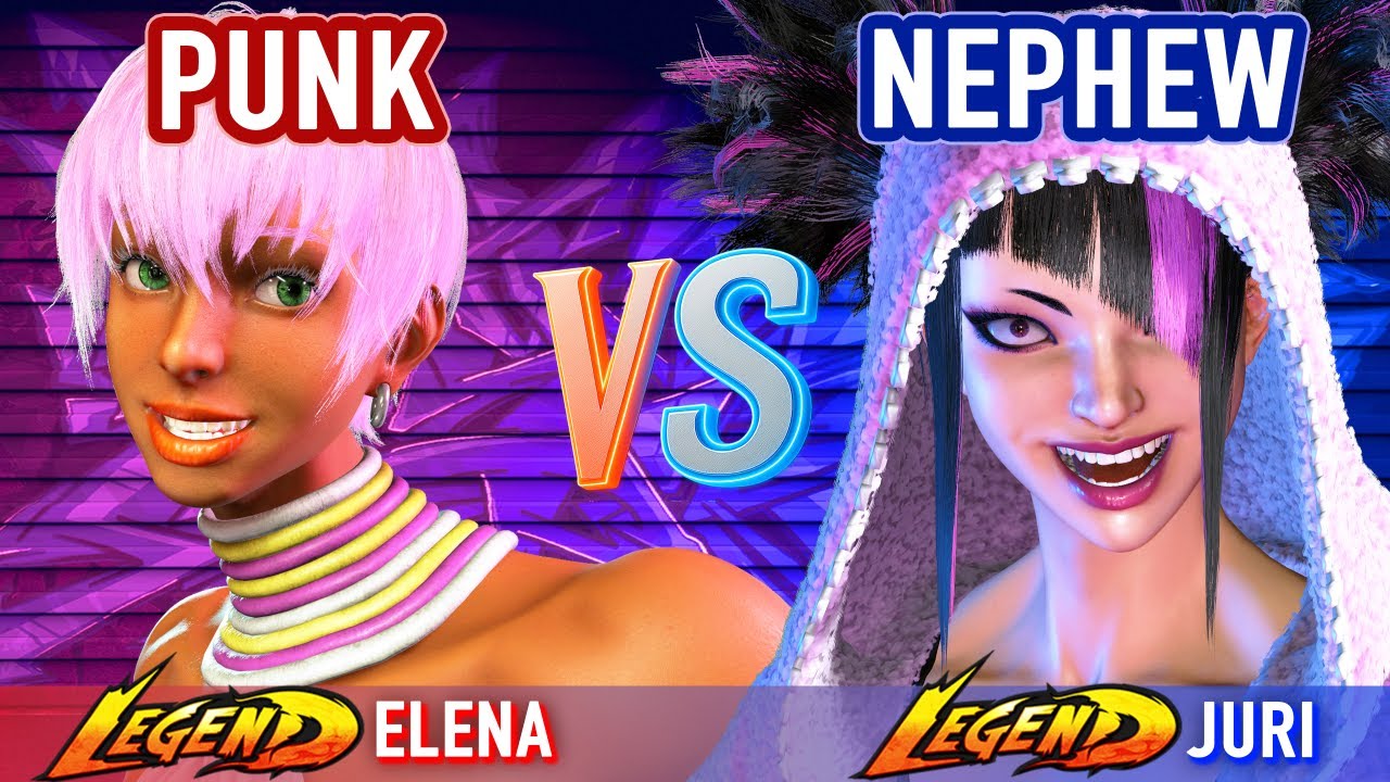 SF6 ▰ PUNK (Elena) vs NEPHEW (Juri) ft. CROSSOVER RD (M.Bison) ▰ High Level Gameplay