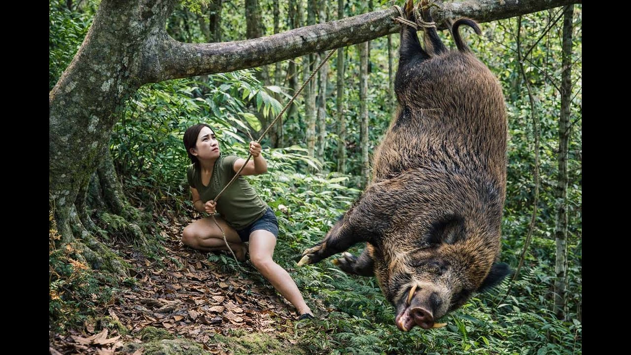 30 Days of Survival in the Wild | Trapping Animals, Catching Wild Boars & Building a Farm ASMR