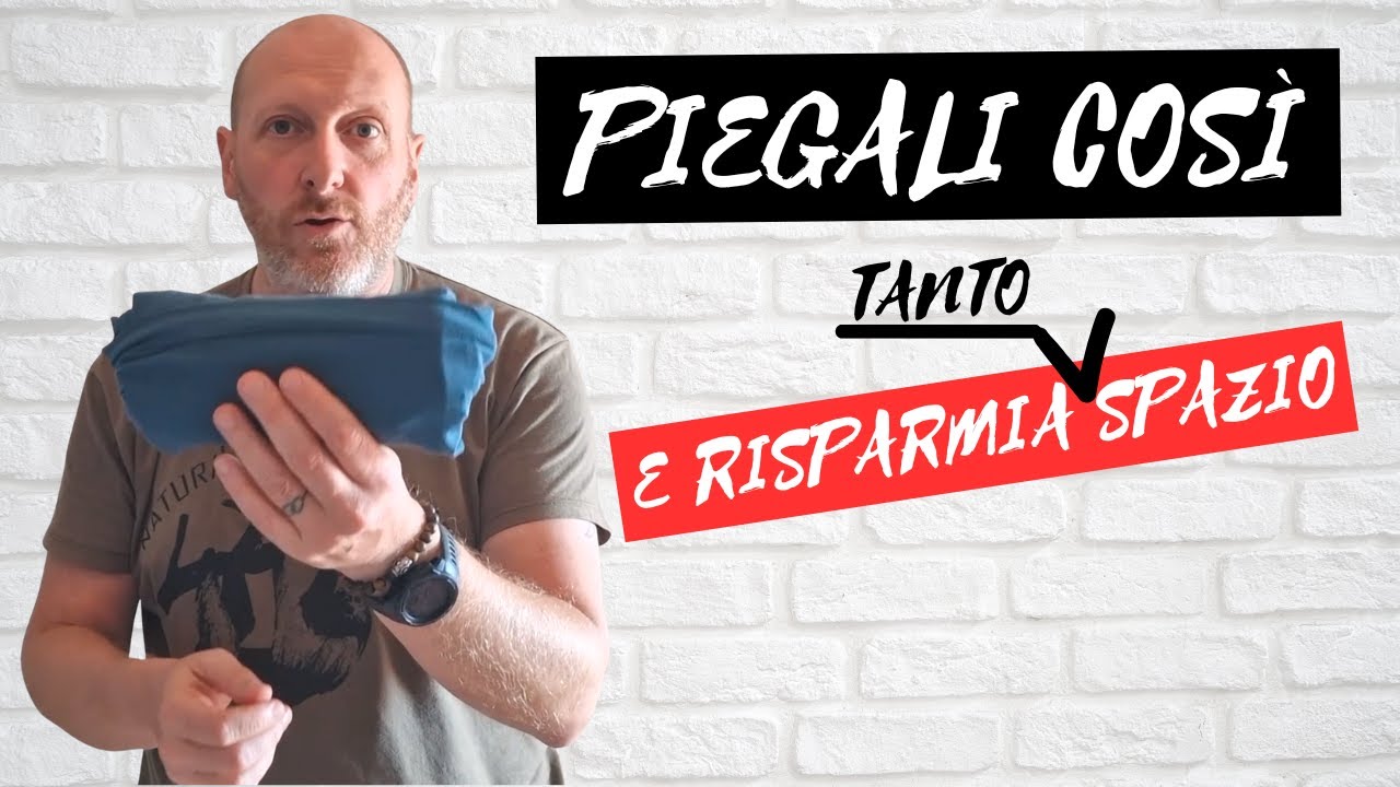 PIEGA COSÌ I VESTITI E RISPARMIA TANTO SPAZIO NEL BAGAGLIO 😱
