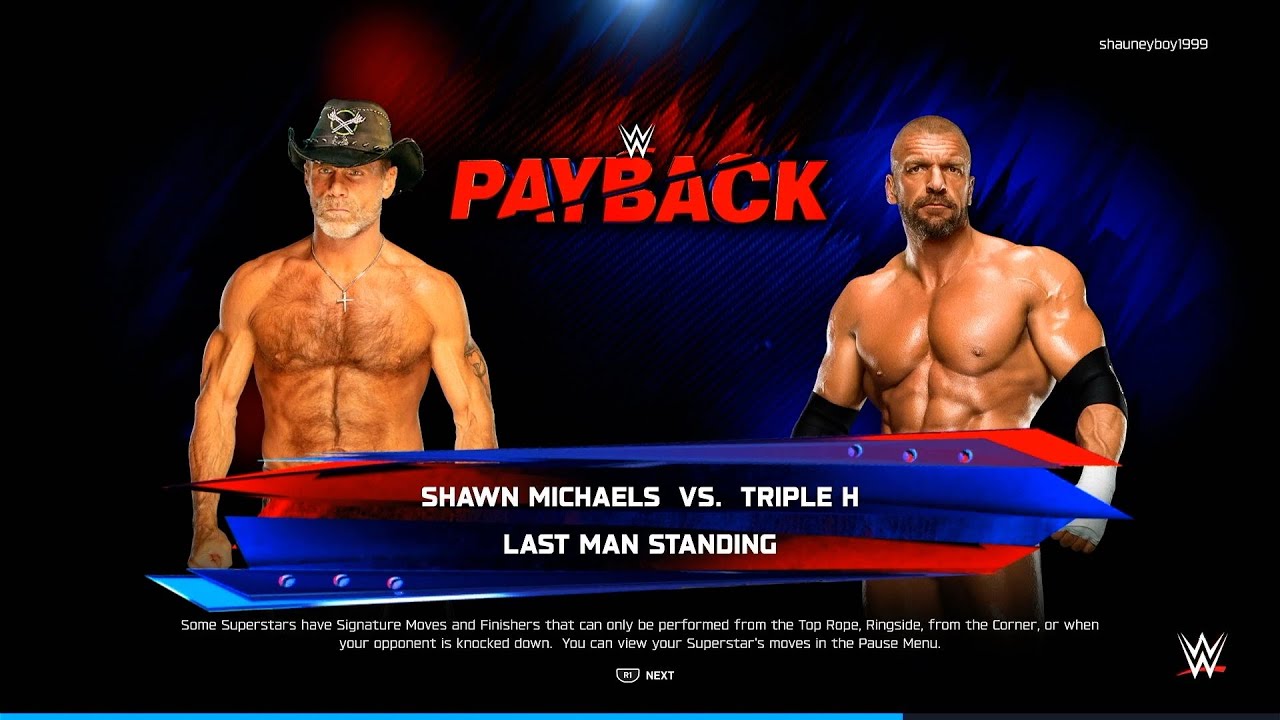 WWE 2K25: Shawn Michaels VS. Triple H (Last Man Standing)