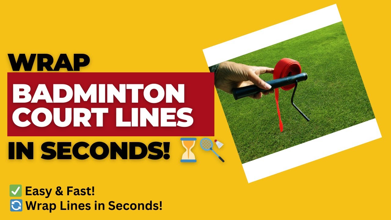 How to use funbadmenton winder | How to roll badminton court boundary lines