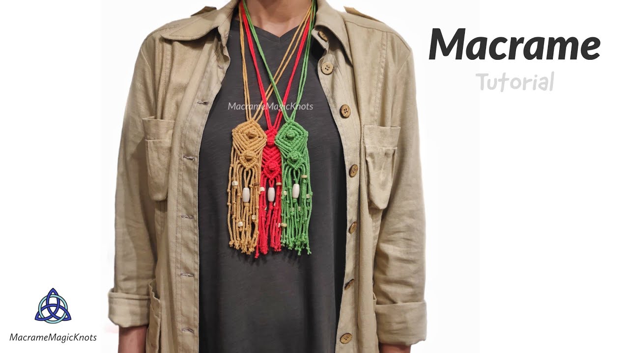 DIY Macrame Necklace Tutorial | Bubble Macrame Pattern | Handmade Necklace Ideas