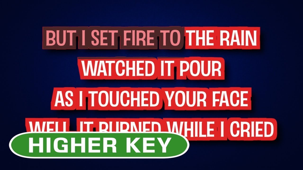 Adele - Set Fire To The Rain | Karaoke Higher Key