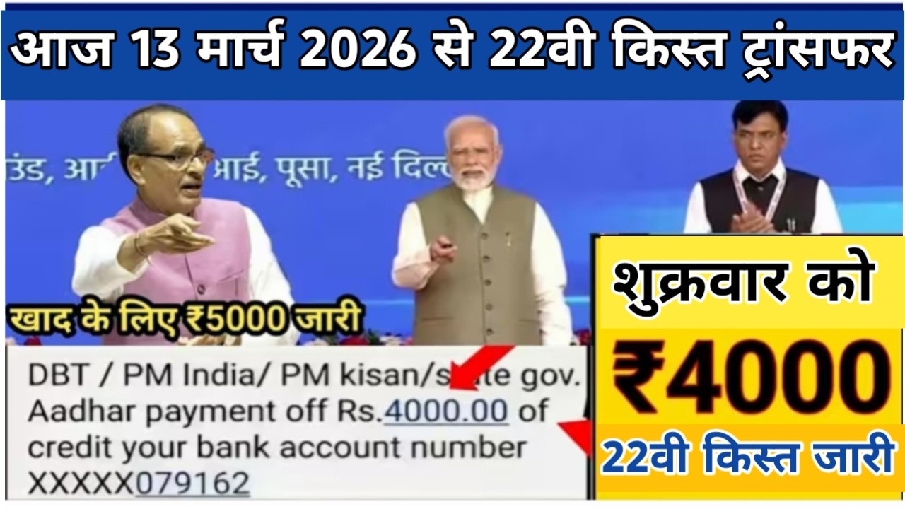 प्रधानमंत्री किसान सम्मन निधि योजना ₹9000 की 22वीं किस्त | pm Kisan Samman Nidhi Yojana 22th kist