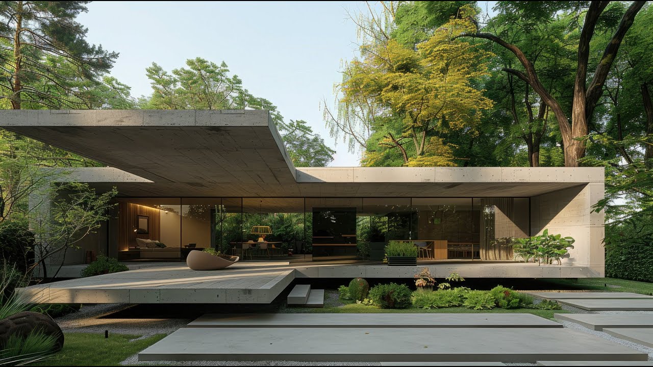 Modern Concrete Homes Designed for Easy One-Level Living