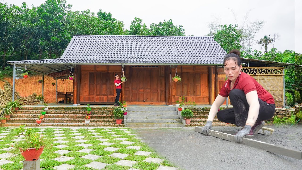 Log Cabin Building TIMELAPSE: 120 Day Alone Build Campus Around The Wooden House. Dien Tieu Van