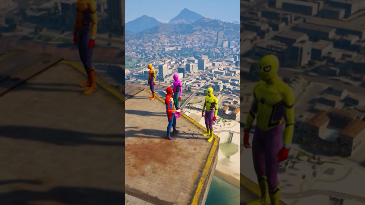 SPIDER-MAN Extreme Stunt Ramp Challenge 😱🔥 | GTA 5 Stunt Fails & Ragdoll Physics #30