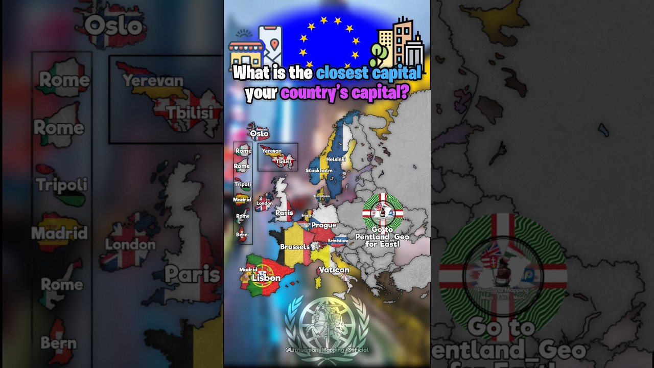 What is the closest capital, to your country&rsquo;s capital? Collab with @pentland_geo
