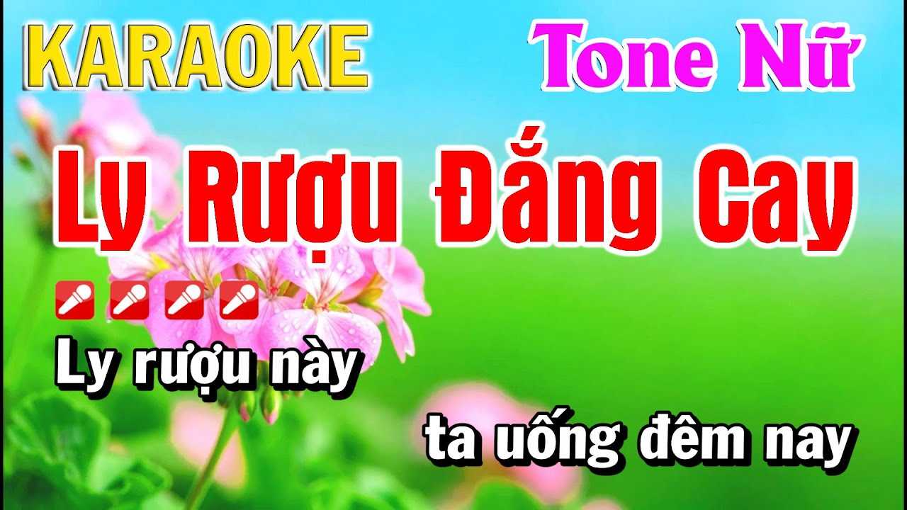KARAOKE Ly Rượu Đắng Cay – TONE NỮ | KARAOKE HỮU THỊNH