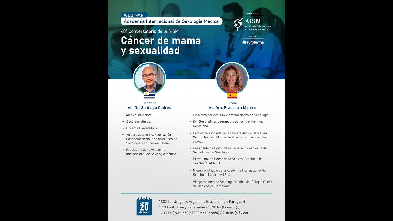 Webinar: Cáncer de mama y sexualidad. Junio 2025.