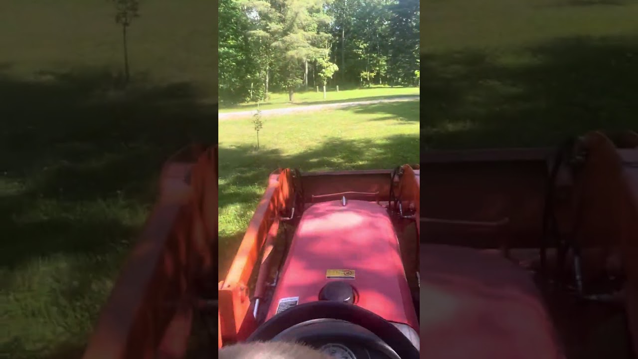 Tractor yard ride.  ASMR tractor @LawnRanger-bowp17