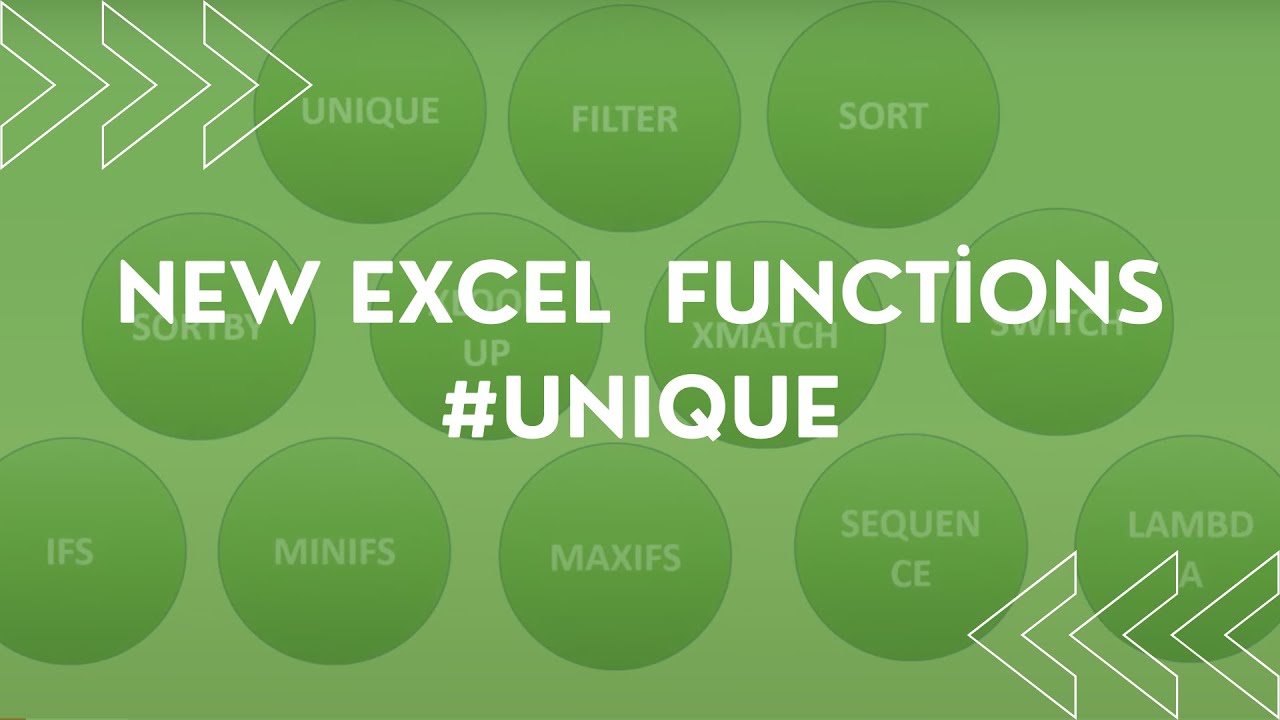 #UNIQUE funksiyası necə işləyir? | #newexcelfunctions