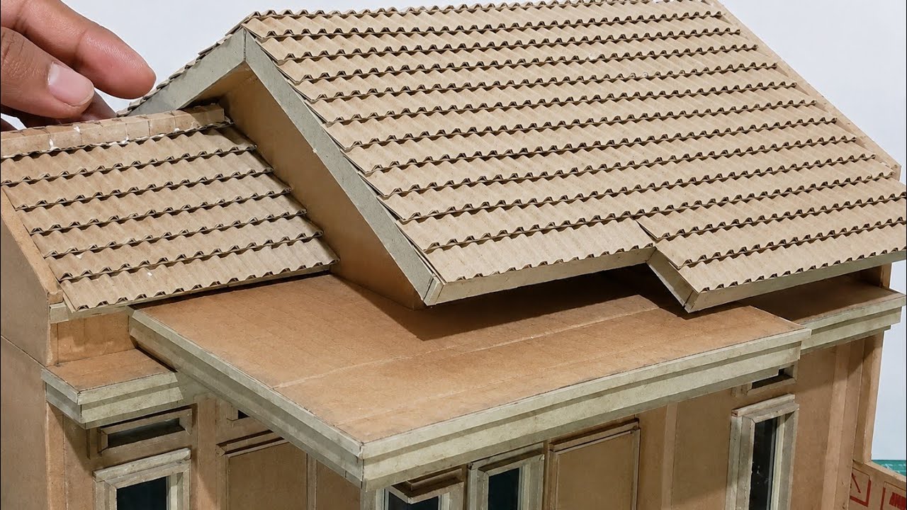 how to make a miniature house from used cardboard
