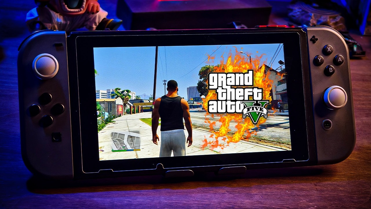 RODEI GTA 5 NO MEU NINTENDO SWITCH!