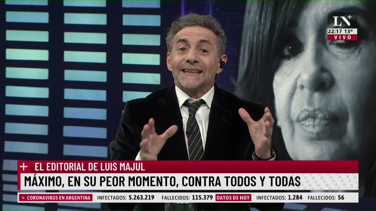 Máximo, en su peor momento, contra todos y todas. El editorial de Luis Majul