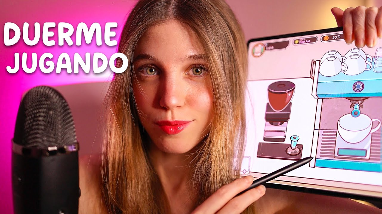 ASMR JUGANDO en la TABLET para que te DUERMAS EN MINUTOS 🌙 (Good Coffee Great Coffee ☕️)