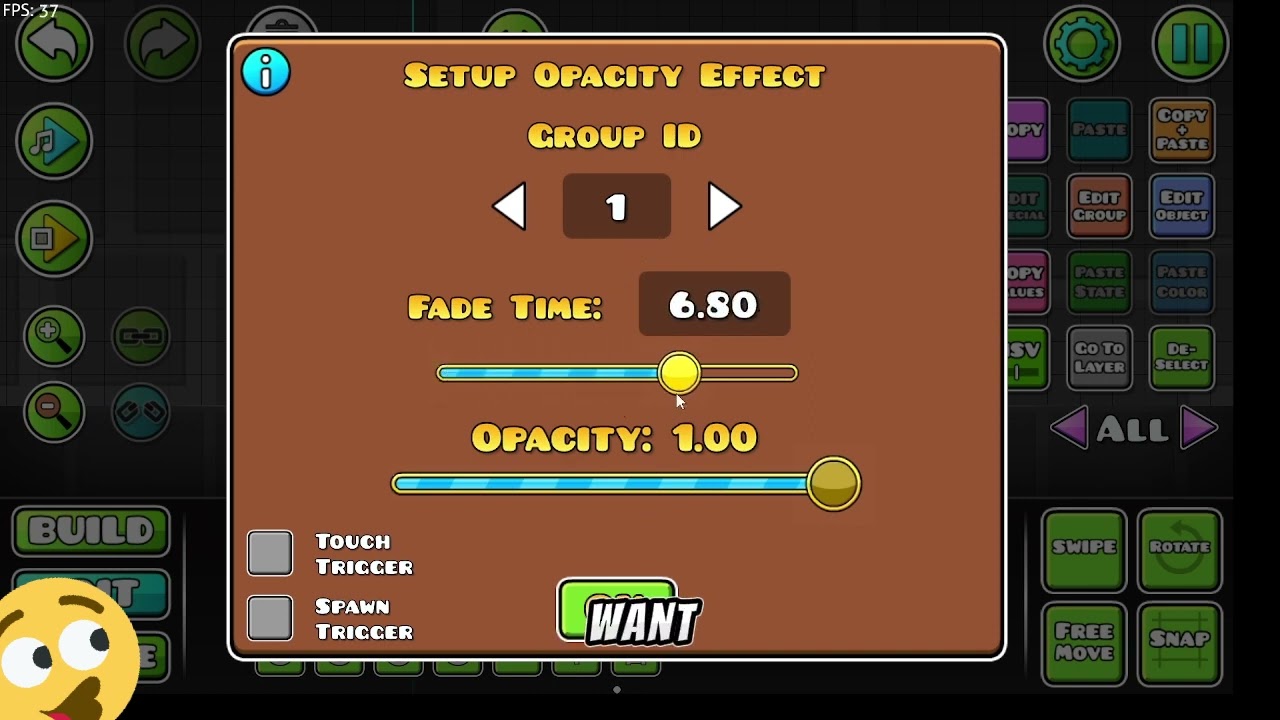 How to use the Alpha Trigger in Geometry Dash 2.2!