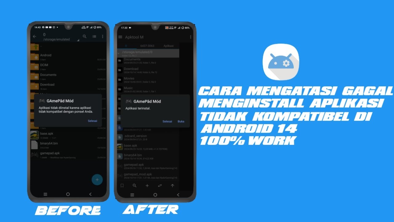 HOW TO SOLVE INCOMPATIBLE APPLICATIONS ON ANDROID 14 100% WORK