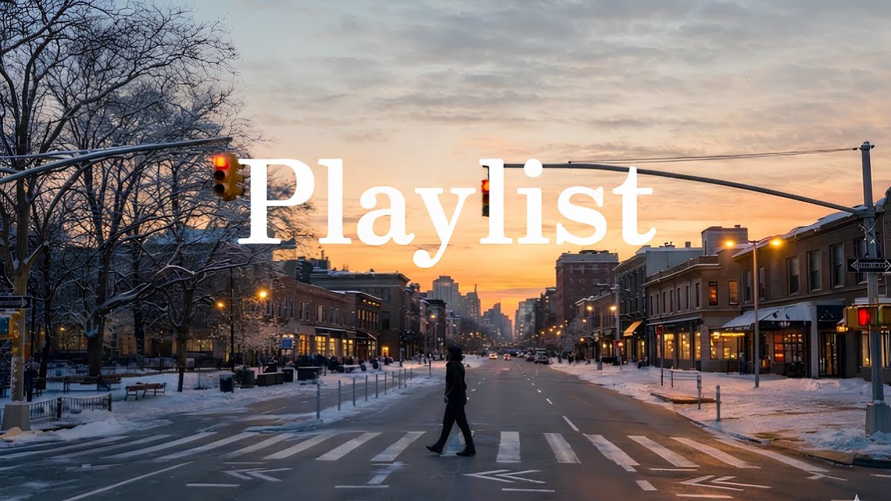 Playlist 첫 곡부터 기분 좋은 느좋 플리, 🎧 늦은 오후 겨울의 거리 🌇 ㅣ Mocha Wave Chill Winter Music Jazz, 카페, 매장, 노동요