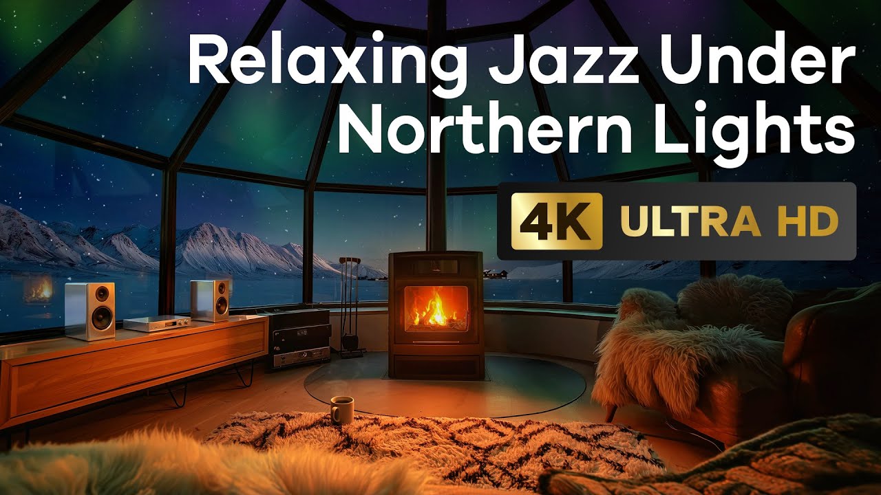 4K Northern Lights - Relaxing Winter Ambience for TV (OLED Safe)