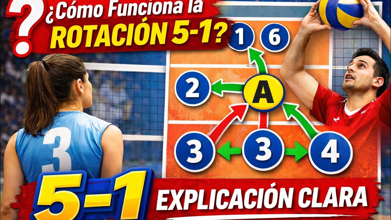 La rotación 5-1 en vóley EXPLICADA FÁCIL (dejá de confundirte)