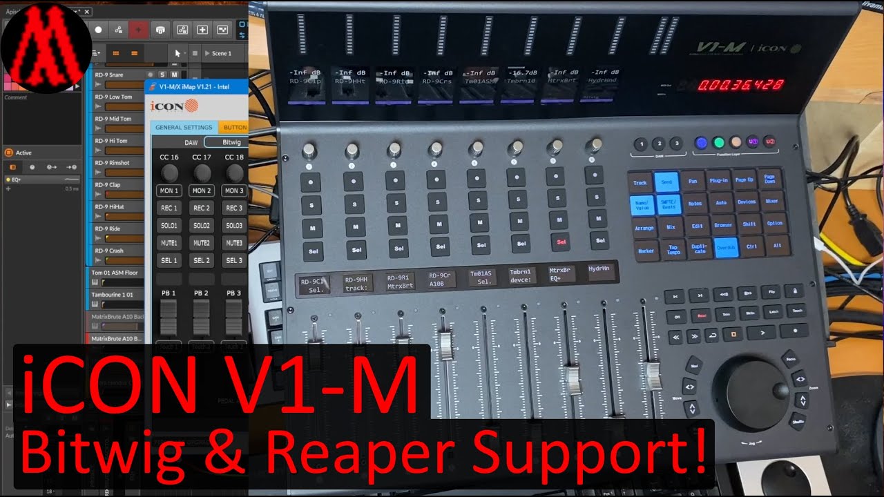 iCON V1-M (V1-X, P1-M, P1-X, P1-Nano), Unboxing, Test, Bitwig & Reaper Support with DrivenByMoss!