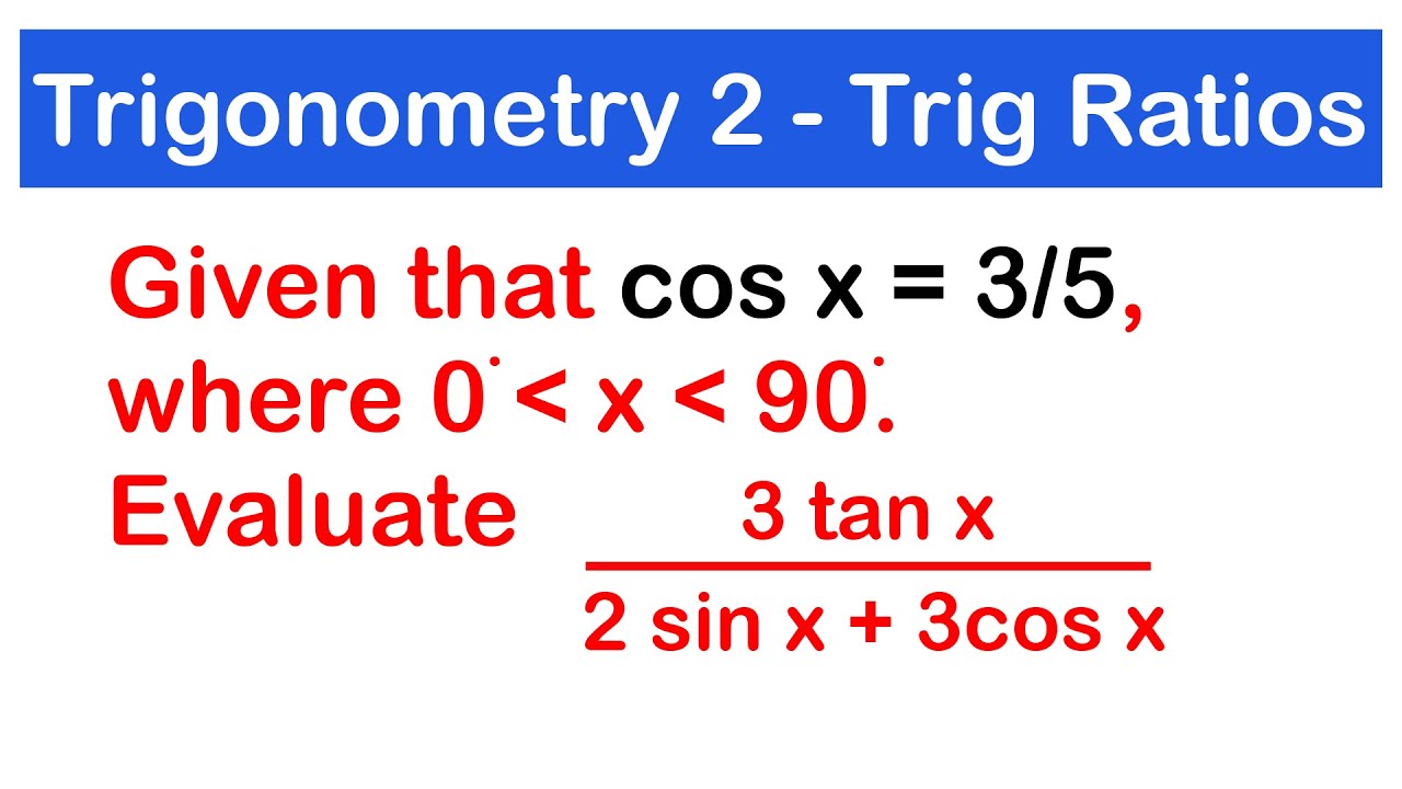 Solving Trigonometric Ratios For a Right Triangle | SHS 3 CORE MATH