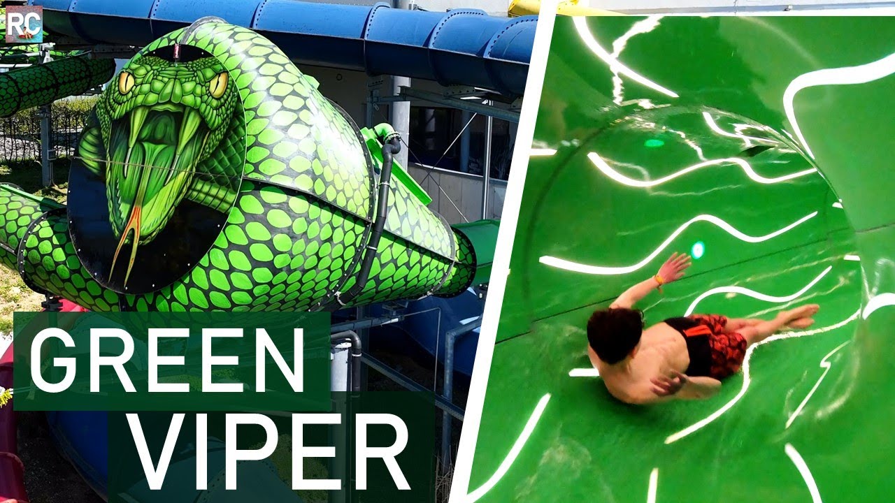 Spektakul&auml;re Green Viper Wasserrutsche im Europabad Karlsruhe!